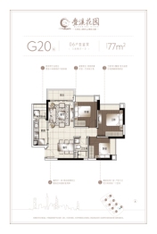 叠溪花园3室2厅1厨1卫建面77.00㎡