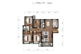 济高·梧桐郡4室2厅1厨2卫建面146.00㎡