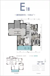 国贸锦原3室2厅1厨2卫建面108.00㎡