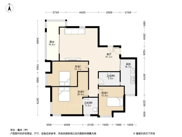 新天泽云山外户型图