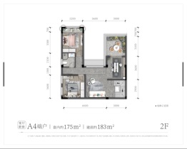 龙湖康田麓宸4室2厅1厨3卫建面183.0㎡