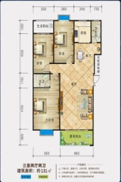 景虹·宝岭印象3室2厅1厨2卫建面131.00㎡