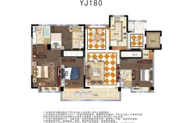 碧桂园时代之光4室2厅1厨3卫建面180.0㎡