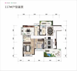 五星漍际城（二期）3室1厅1厨2卫建面117.00㎡