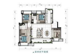 瀚学融府Ⅱ4室2厅1厨2卫建面144.00㎡