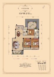 岭尚山河·熙苑3室2厅1厨1卫建面104.93㎡