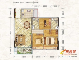 东方锦绣庄园3室2厅1厨2卫建面115.96㎡