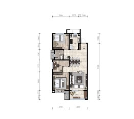 沈阳环球港湾3室2厅1厨1卫建面110.00㎡