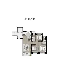 首创禧悦芳菲3室2厅1厨2卫建面91.00㎡