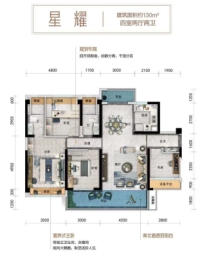 碧桂园·凤凰台4室2厅1厨2卫建面130.00㎡