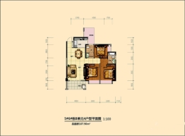 书香名苑3室2厅1厨2卫建面107.00㎡