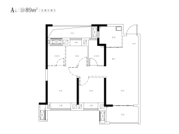 龙湖盛天·江宸府3室2厅1厨2卫建面89.00㎡