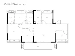 龙湖盛天·江宸府4室2厅1厨2卫建面133.0㎡