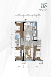 保利紫云3室2厅1厨2卫建面116.00㎡