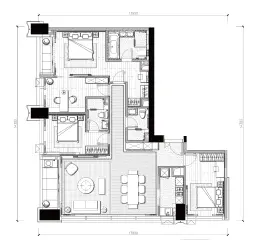 合景同创·臻林天汇4室2厅1厨3卫建面188.00㎡