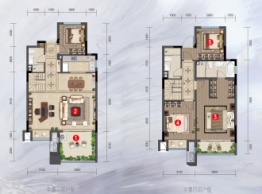 合景融创·璟月台4室2厅1厨3卫建面135.00㎡