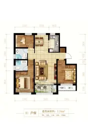 信泰龙瑞国际3室2厅1厨2卫建面118.00㎡