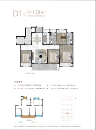 金厦阳光诚域4室2厅1厨2卫建面138.00㎡