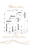 重庆江津吾悦华府高层建面95㎡B户型