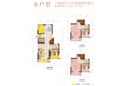 天伦溪山府3室2厅1厨3卫建面119.57㎡