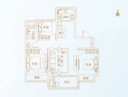 宏居花园里3室2厅1厨1卫建面105.91㎡