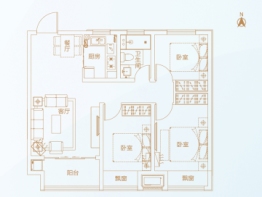 宏居花园里3室2厅1厨1卫建面101.21㎡