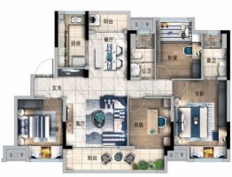 黔江碧桂园云樾府4室2厅1厨2卫建面115.00㎡