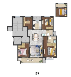 宁波·湖光天樾4室2厅1厨2卫建面109.00㎡