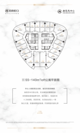 招商局中心1室建面55.00㎡