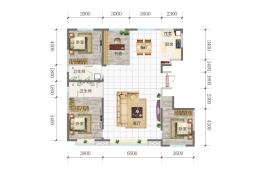 金桥·幸福里4室2厅1厨2卫建面190.00㎡