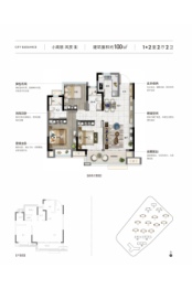 联发|君悦风华3室2厅1厨2卫建面100.00㎡