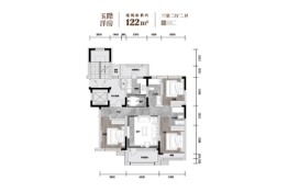 吉邦紫雲臺3室2厅1厨2卫建面122.0㎡