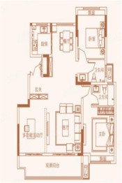 中置中央城市广场3室2厅1厨2卫建面117.00㎡