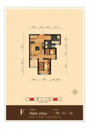 祥云里2室2厅1厨1卫建面68.05㎡