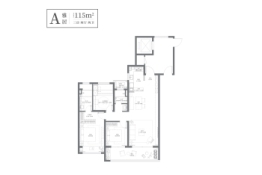 万科·国宾道3室2厅1厨2卫建面115.00㎡