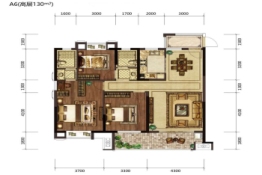 凤凰香榭3室2厅1厨2卫建面130.00㎡