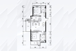 长征·清澜一贝2室2厅1厨2卫建面102.46㎡