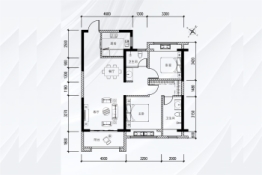 长征·清澜一贝2室2厅1厨2卫建面100.79㎡