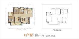 金科景朝·集美星宸4室2厅1厨2卫建面111.00㎡