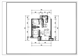 长安·金茂悦2室2厅1厨1卫建面82.00㎡