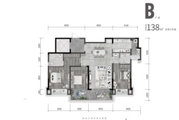 蓝光国博山3室2厅1厨2卫建面138.00㎡