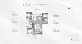 兰州瑞辰·玖阙3室2厅1厨2卫建面125.00㎡