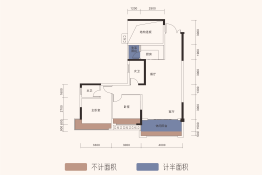 名壹·学府雅苑2室2厅1厨2卫建面99.00㎡