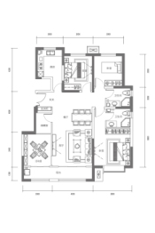 新华联国花园·臻品4室2厅1厨2卫建面136.00㎡