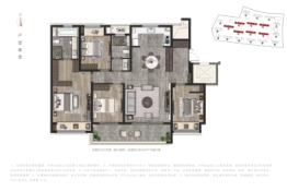 景瑞宸运天赋4室2厅1厨2卫建面143.00㎡