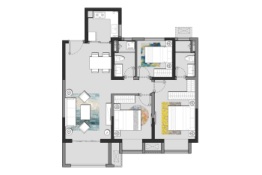 公元壹号名邸3室2厅1厨2卫建面108.00㎡