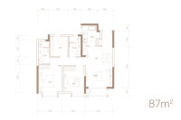 标准层87㎡户型