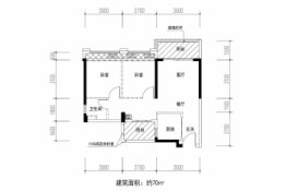 誉境阳光花园2室2厅1厨1卫建面70.00㎡