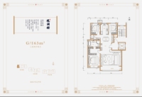 G户型163平三室