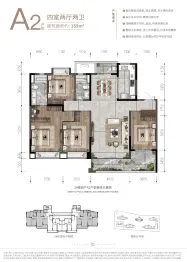 龙湖·春江天曜4室2厅1厨2卫建面169.0㎡